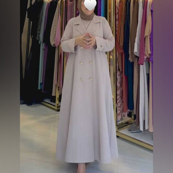dusty mauve coat collar style abaya (copy)