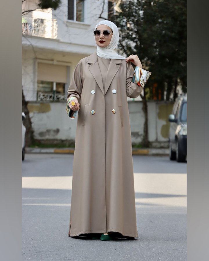 light brown coat collar style abaya light brown coat collar style abaya