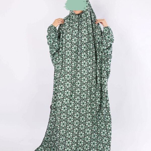 gray printed namaz chaddar with sleeves (copy)